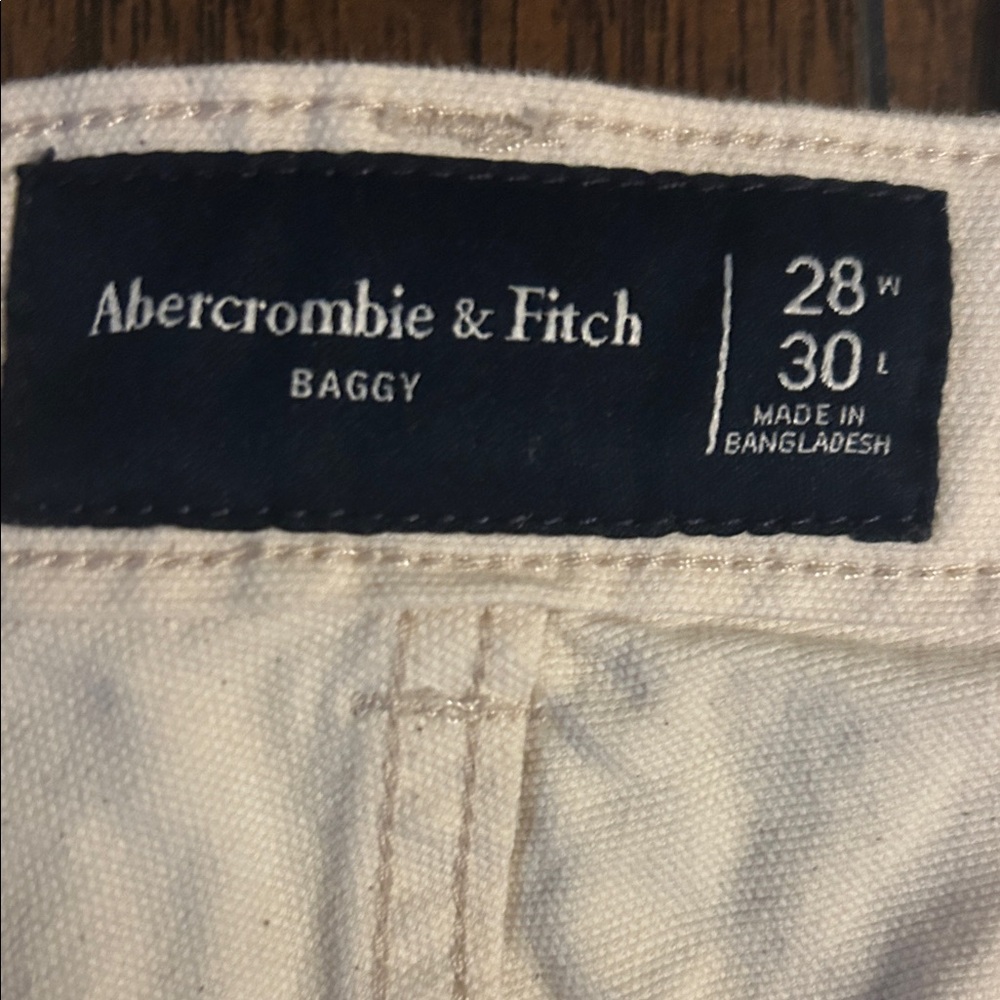 Abercrombie & Fitch Cream Carpenter Pants - Picture 5 of 5